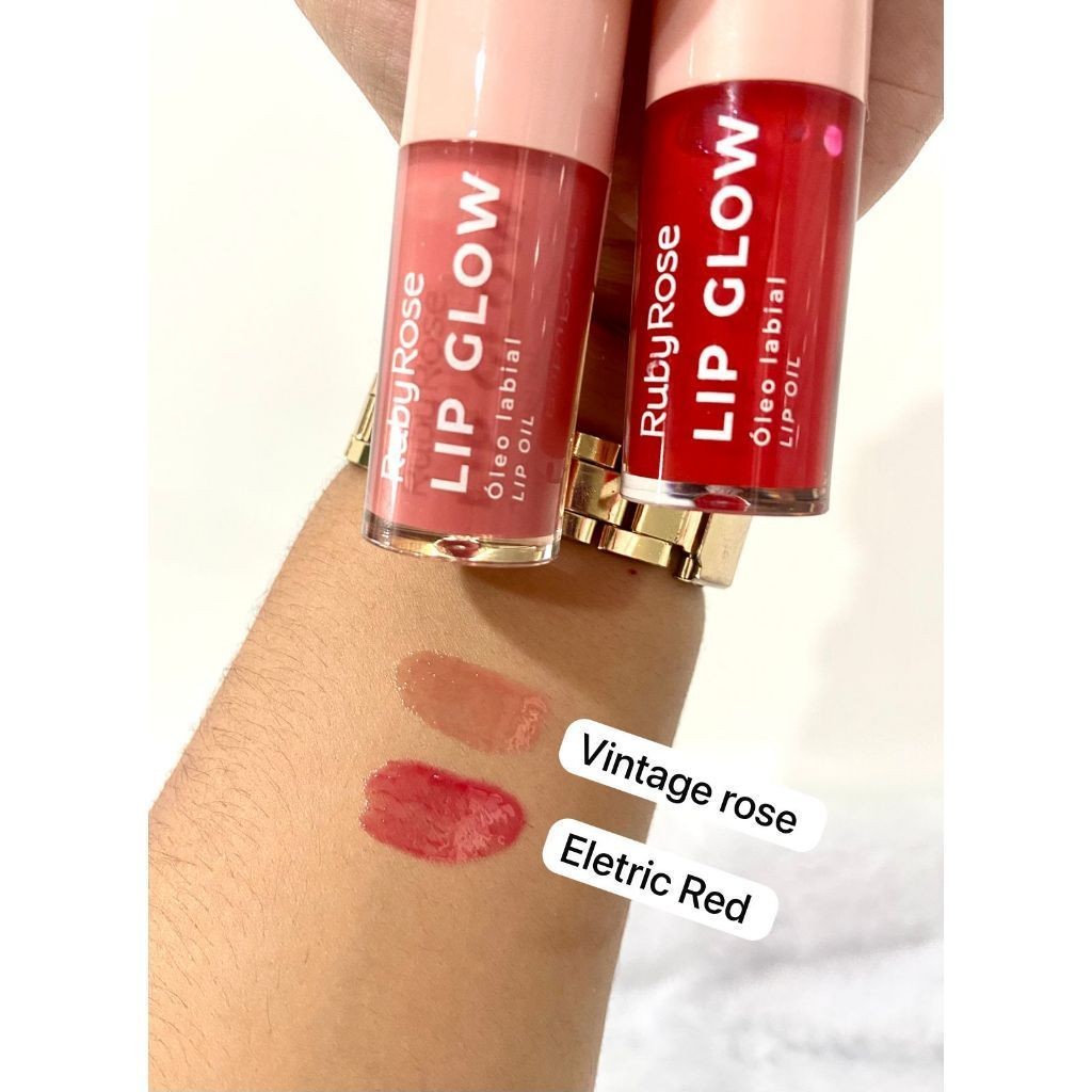 Lip Glow Óleo Labial Ruby Rose HB L6502 em Oferta na Shopee