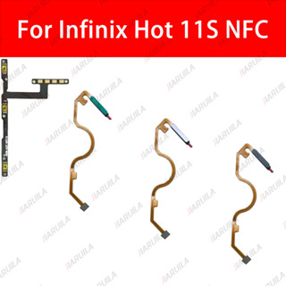 Para infinix hot 11s nfc Tela original Do sensor De Impressão Digital Botão home power flex E volume em Oferta na Shopee