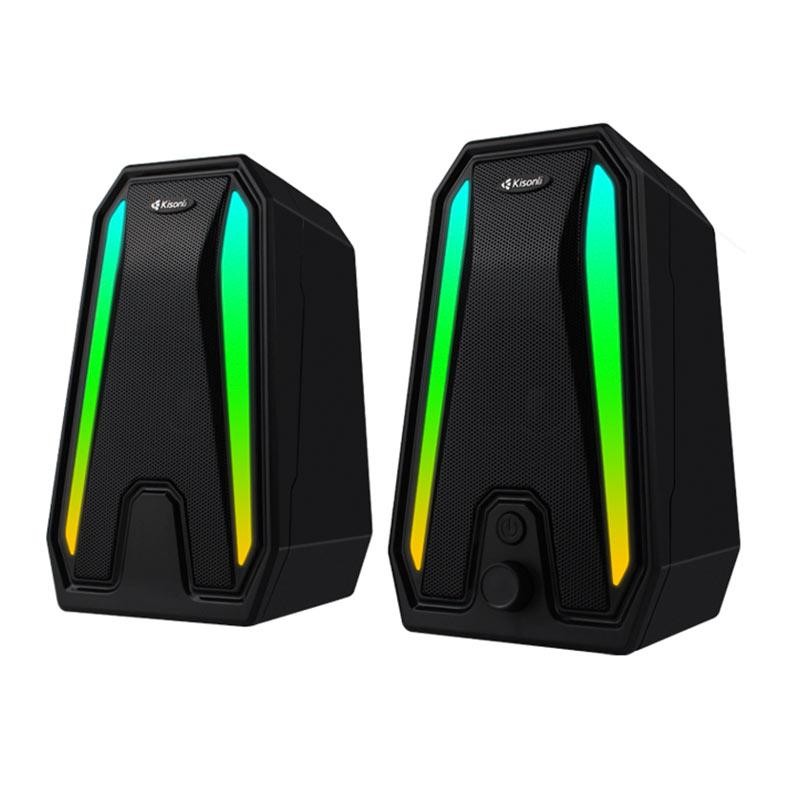 Detalhes do Caixa de Som Kisonli Stormpulse X10, RGB, 10W, USB, Preto, STP-X10-BL01