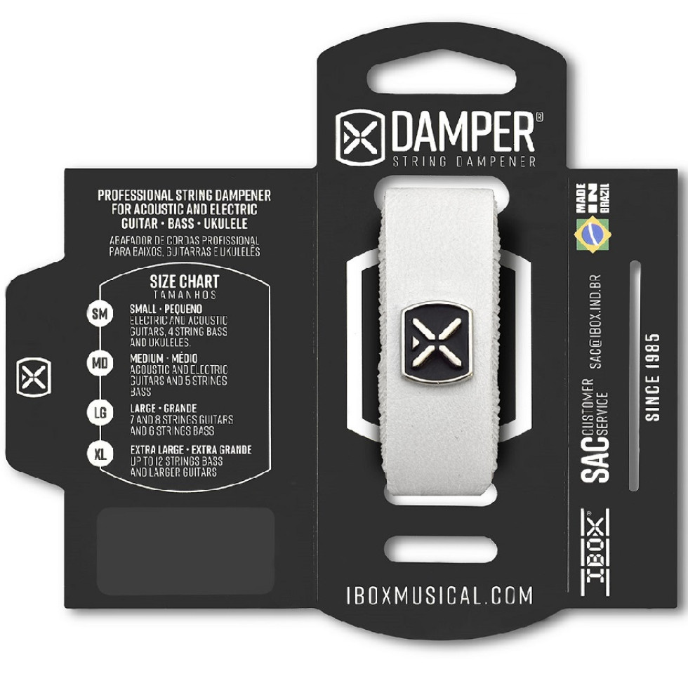 ABAFADOR DAMPER MD TAG METAL COURO BRANCO DSMD01