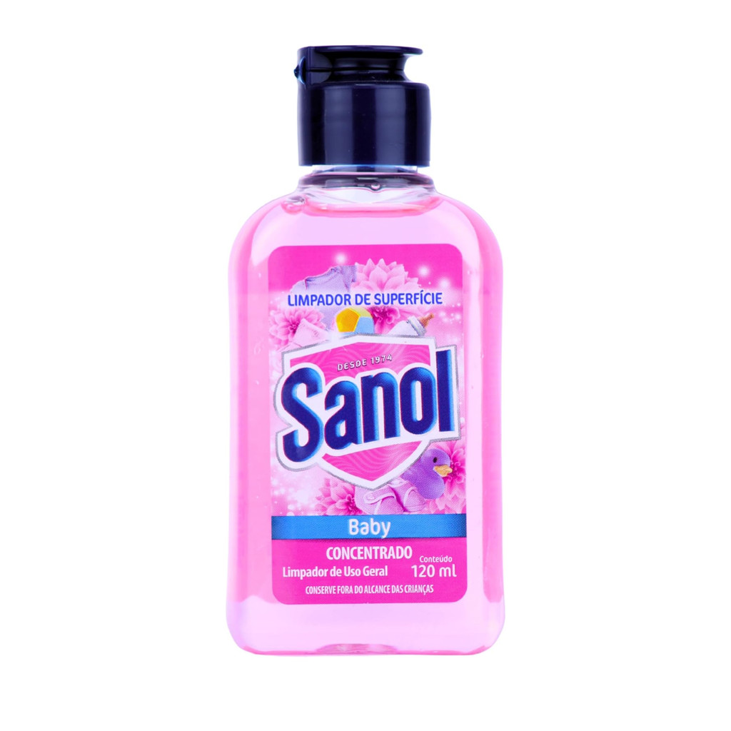 Limpador de Superficie Baby 120ML Sanol - Limpa e Perfuma em Oferta na Shopee