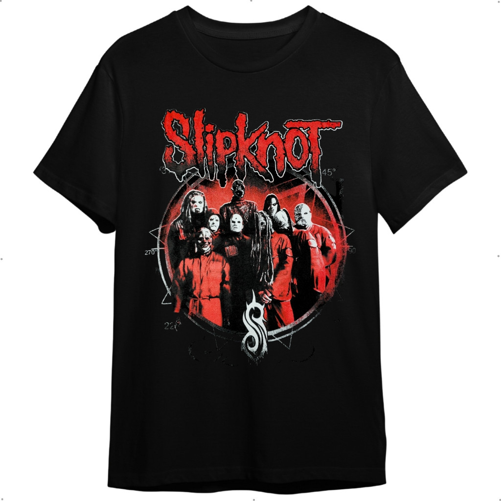 [Camiseta Premium em Algodão Puro]GXG Camiseta Slipknot Nova Formação Eloy Casagrande Banda De Rock Preta Adulto