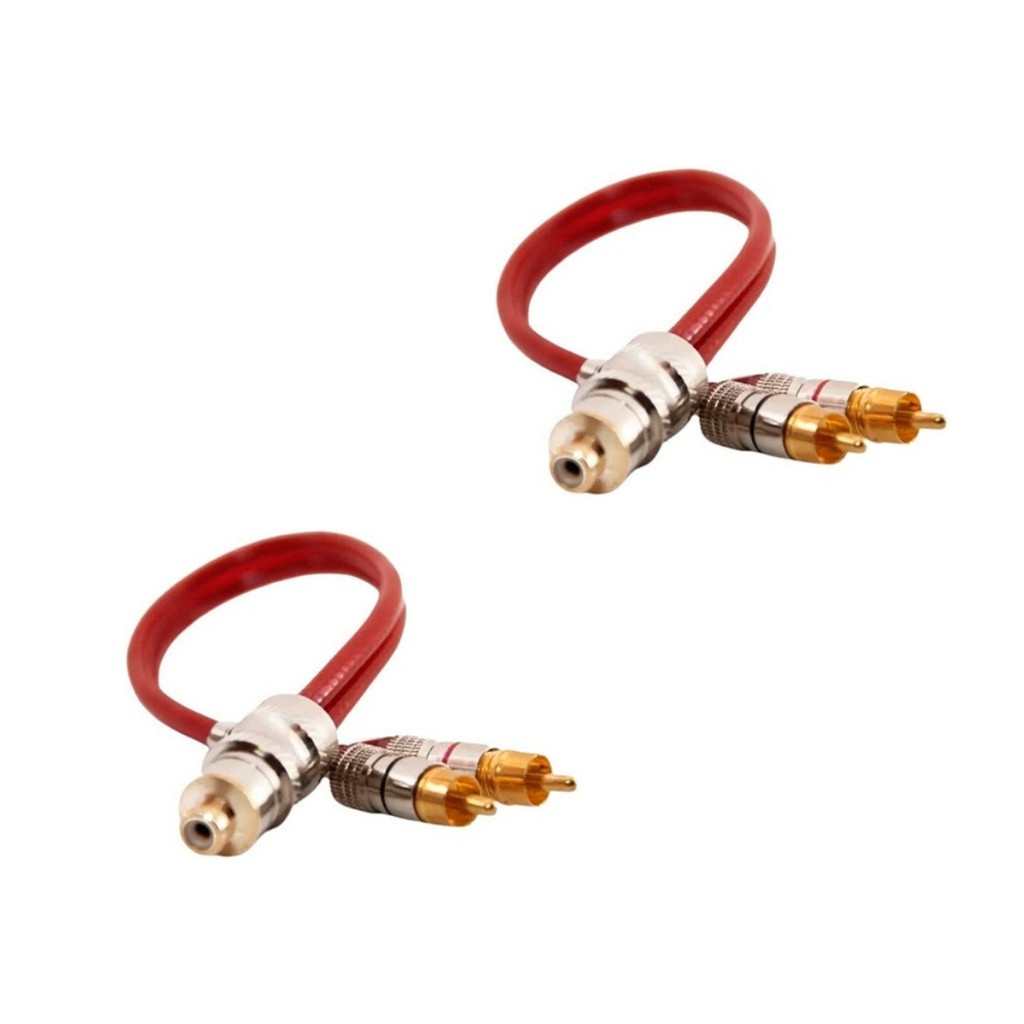 Kit 2 Cabo Rca Y 2 Macho 1 Fêmea Blindado Som Automotivo em Oferta na Shopee