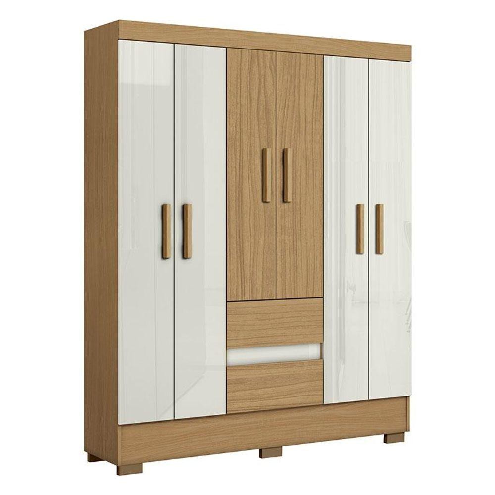 Guarda Roupa Casal Coimbra 2005138 Atacama Off White - Aramóveis em Oferta na Shopee