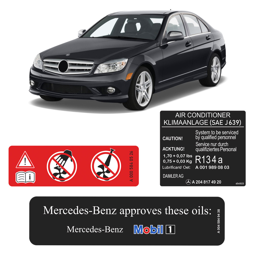 Adesivos Motor W204 Mercedes C-Class e Coupe Sport 2001/2011 em Oferta na Shopee