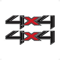 Par De Adesivos 4x4 Ranger 2024 Emblema Lateral - Generico