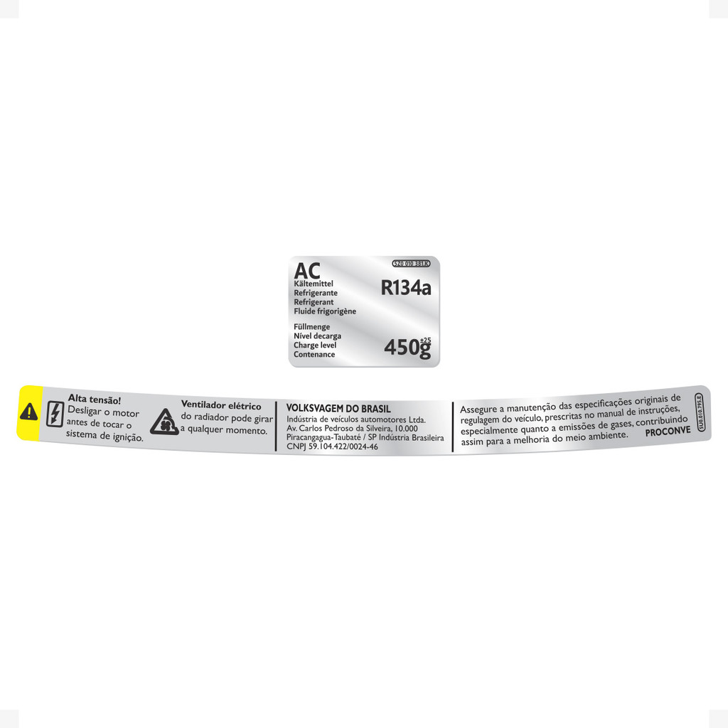 Adesivos Advertencia Compativel Motor Volkswagen - Generico em Oferta na Shopee
