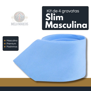 Kit 4 Gravata Social Slim Casamentos Padrinhos Noivos Eventos Congressos em Oferta na Shopee