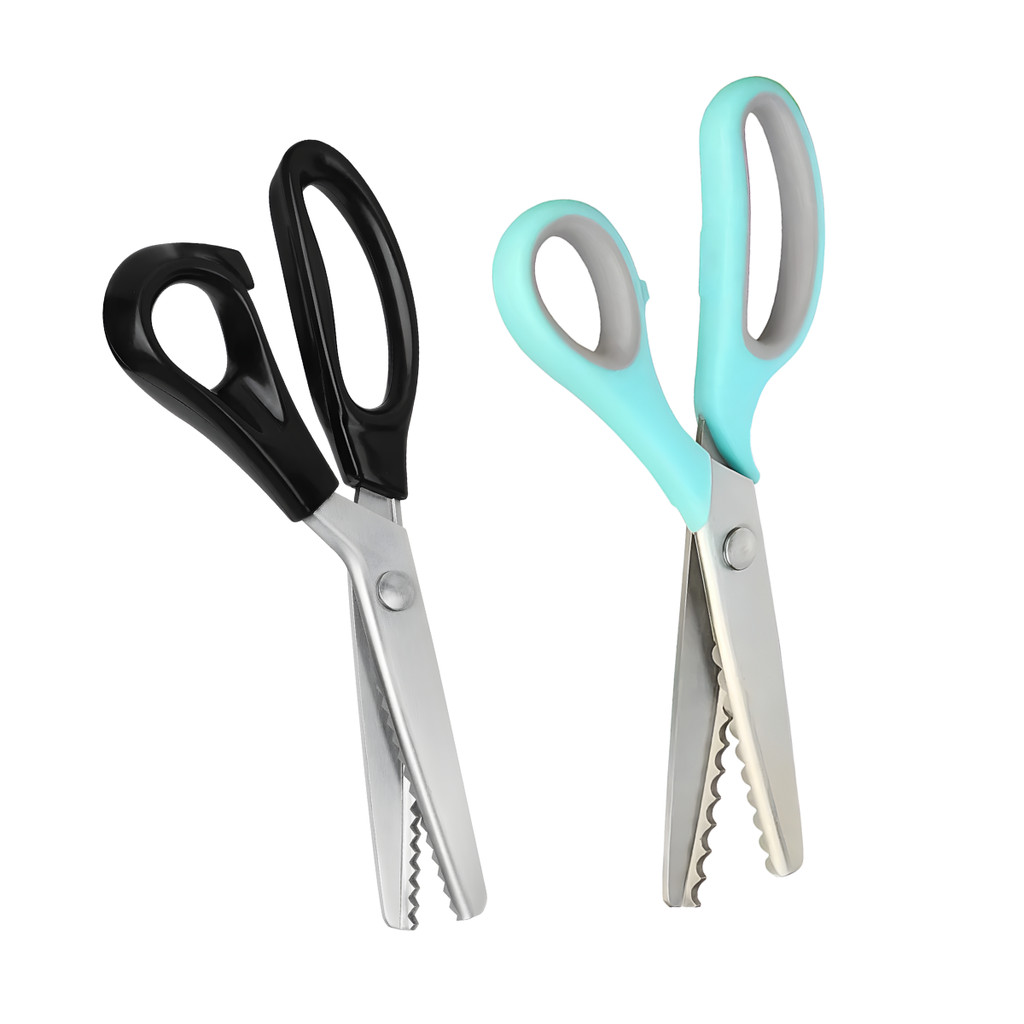 Kit De Tesouras De Picotar Zig Zag + Escalope tesoura Zig Zag ondinhas Corte Profissional em Oferta na Shopee