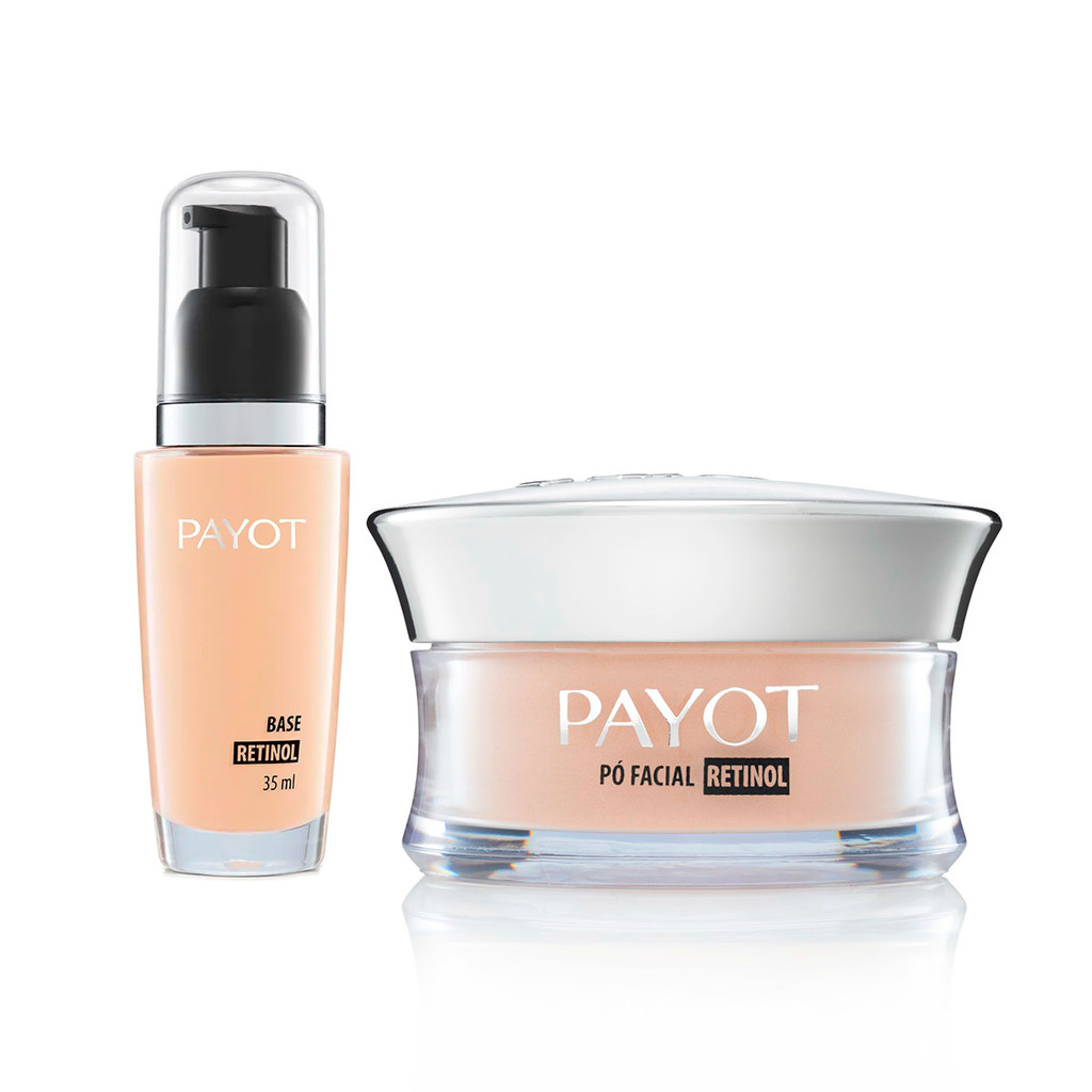 Kit Base Retinol Cor 25 + Pó Facial Retinol Iluminador Payot em Oferta na Shopee