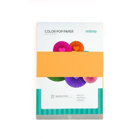 Papel Color Pop Laranja Fluorescente Mimo - A4 - 180 g - 25 fls em Oferta na Shopee