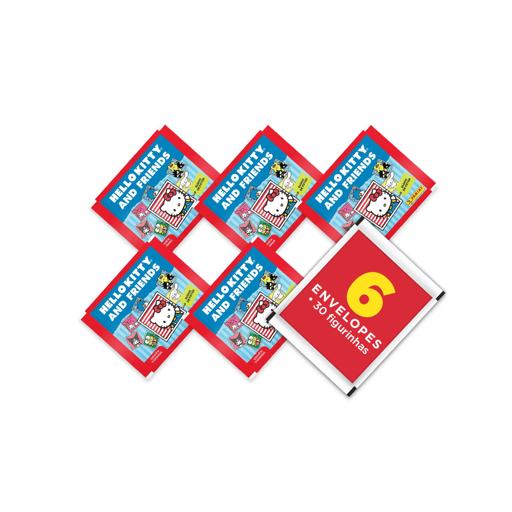 Hello Kitty and Friends - Contém 6 Envelopes (30 Figurinhas) em Oferta na Shopee