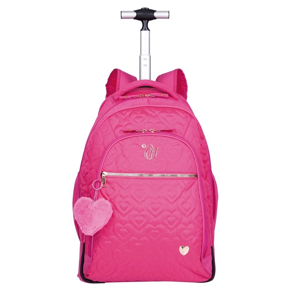 MOCHILA ESCOLAR C/ RODA SESTINI G CAPRICHO CRUSH ROSA