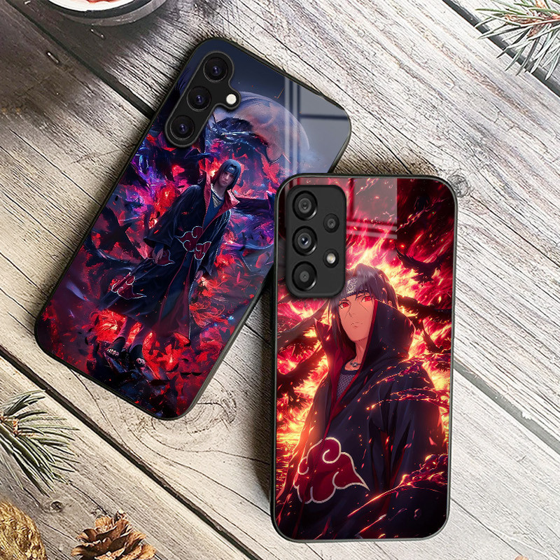 Itachi Uchiha naruto 02 Capa De Telefone De Vidro Para Samsung Galaxy A14 A16 A30 A22 A32 A33 A34 A40 A42 A55 4G A52 A53