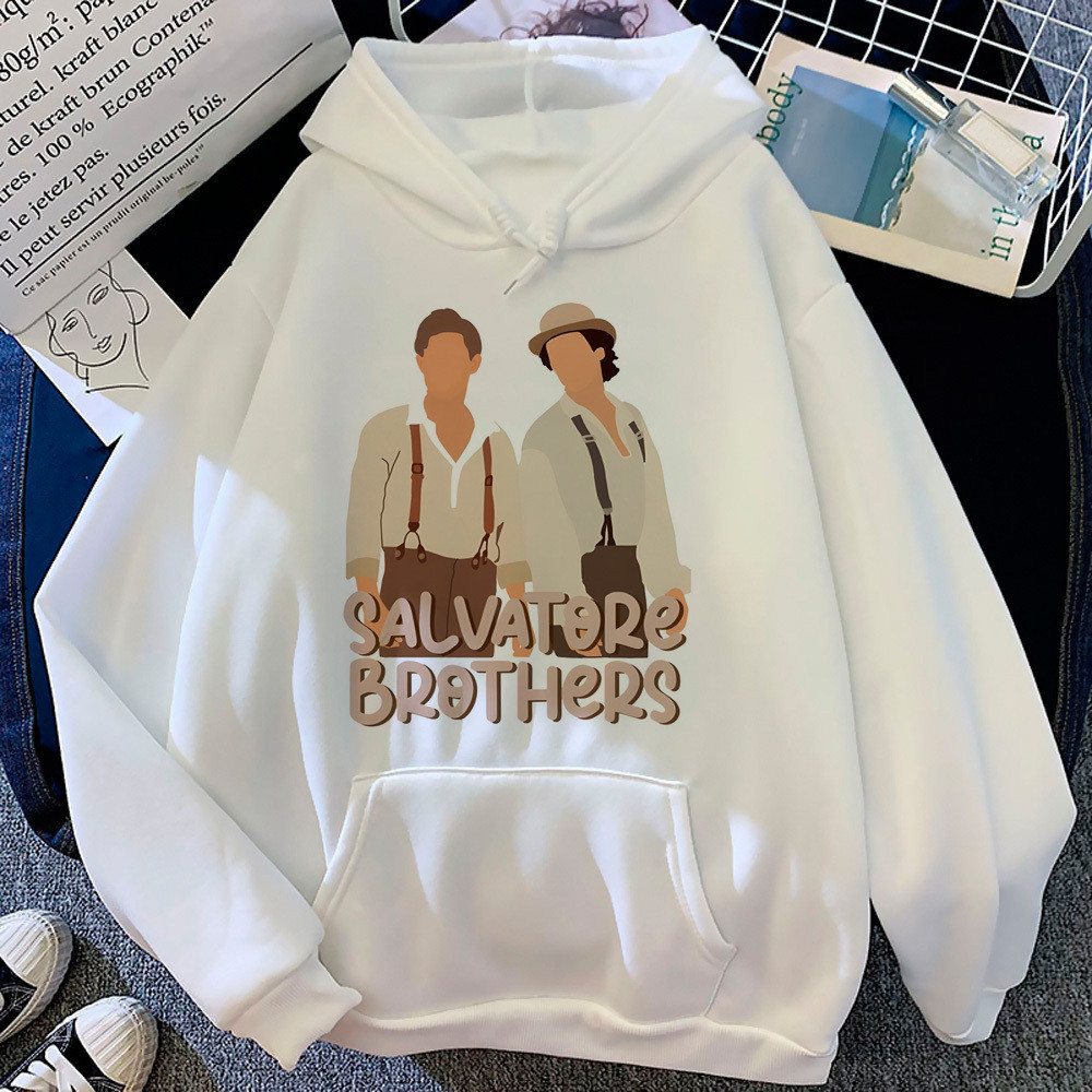 the Vampire Diaries Moletom Com Capuz Moderno kawaii Estampado anime Inverno Engraçado Feminino Agasalho Padrão Confortá