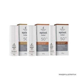 Protetor Solar Facial Episol Color Stick FPS 50 - 18g em Oferta na Shopee