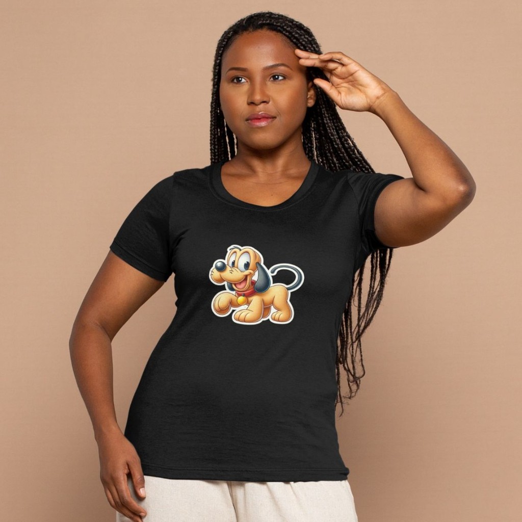 Camiseta Pluto Disney 100% Algodão Feminino Masculino Lançamento