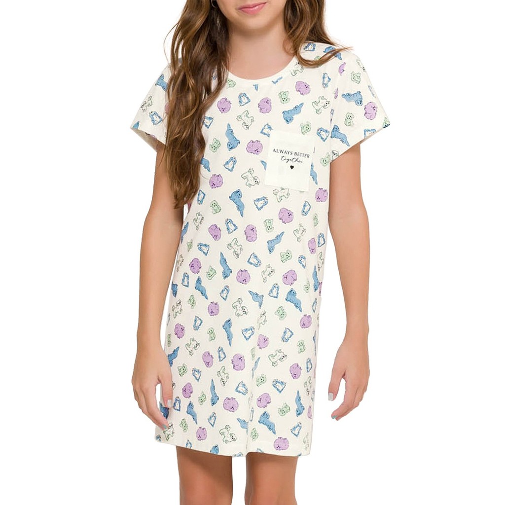 Camisola Infantil Menina Curta Espaço Pijama 4050039