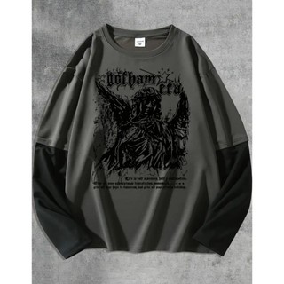 Camiseta Manga Longa Chumbo Streetwear Modelo: "Gotham Era" - Tumblr CAMLG-1498-GRF COYOTE STREET