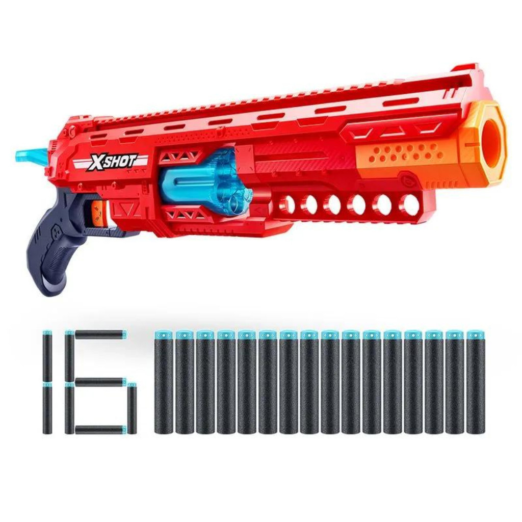 Lançador Arminha de Nerf X-shot Red Caliber Com 16 Dardos