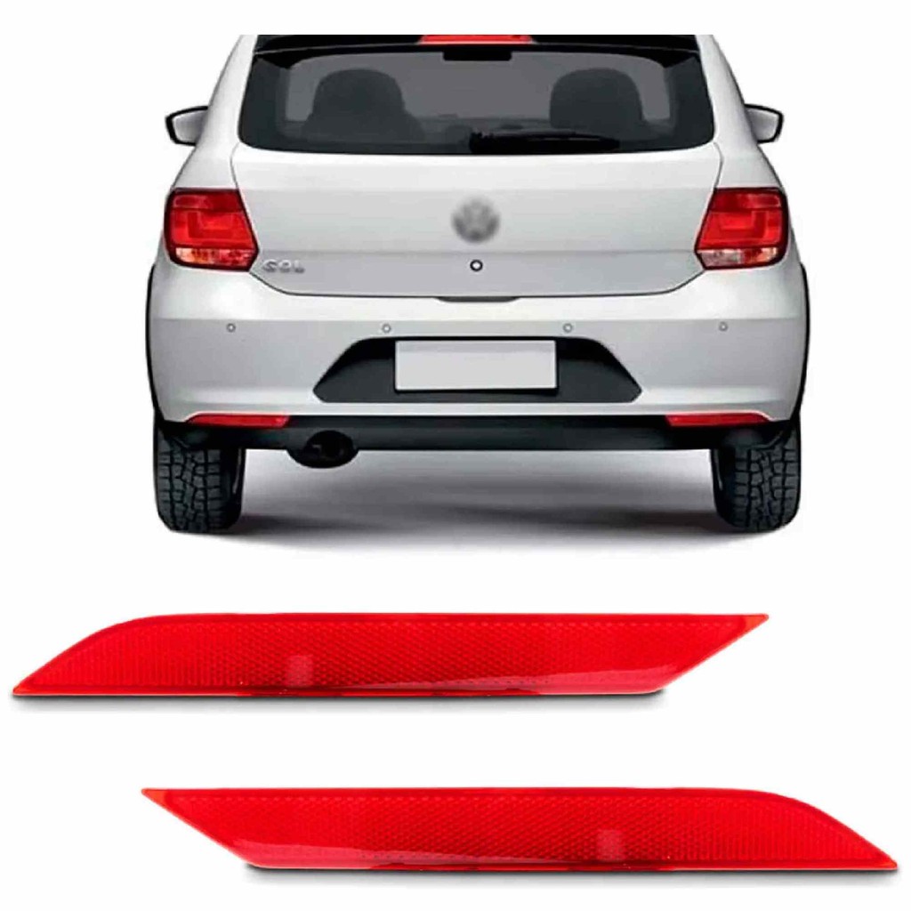 Par Refletor Lanterna Para-choque Traseiro Gol G6 2012 a 2016