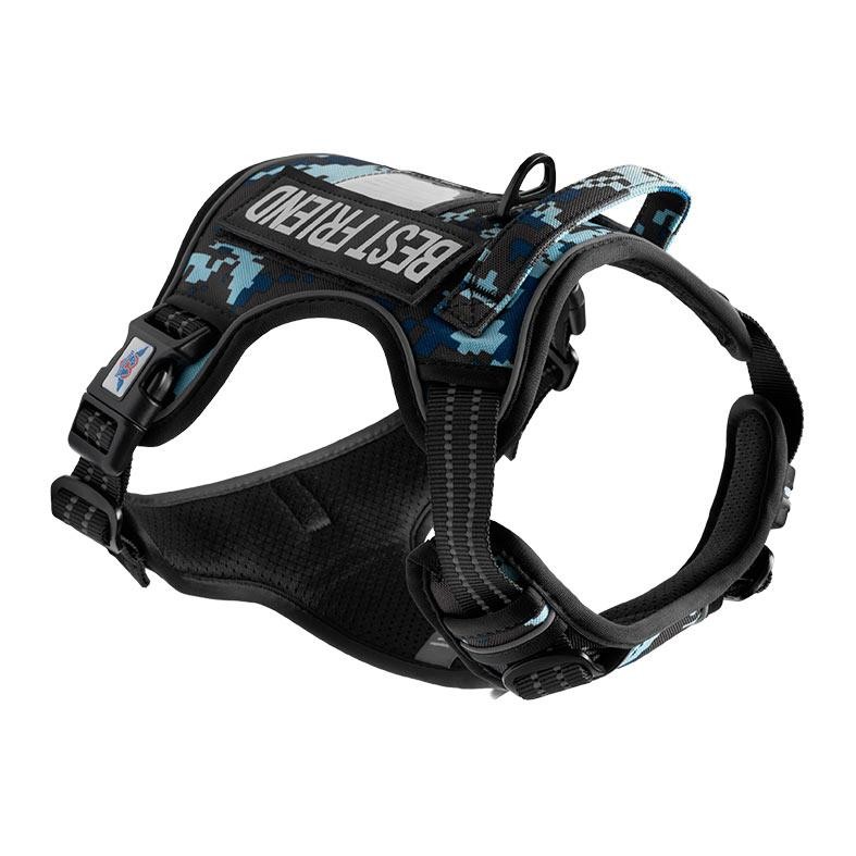 Peitoral para Cachorros Lopetudos EliteGear1, P, Azul Camuflado, LP-PTEG-PCBL