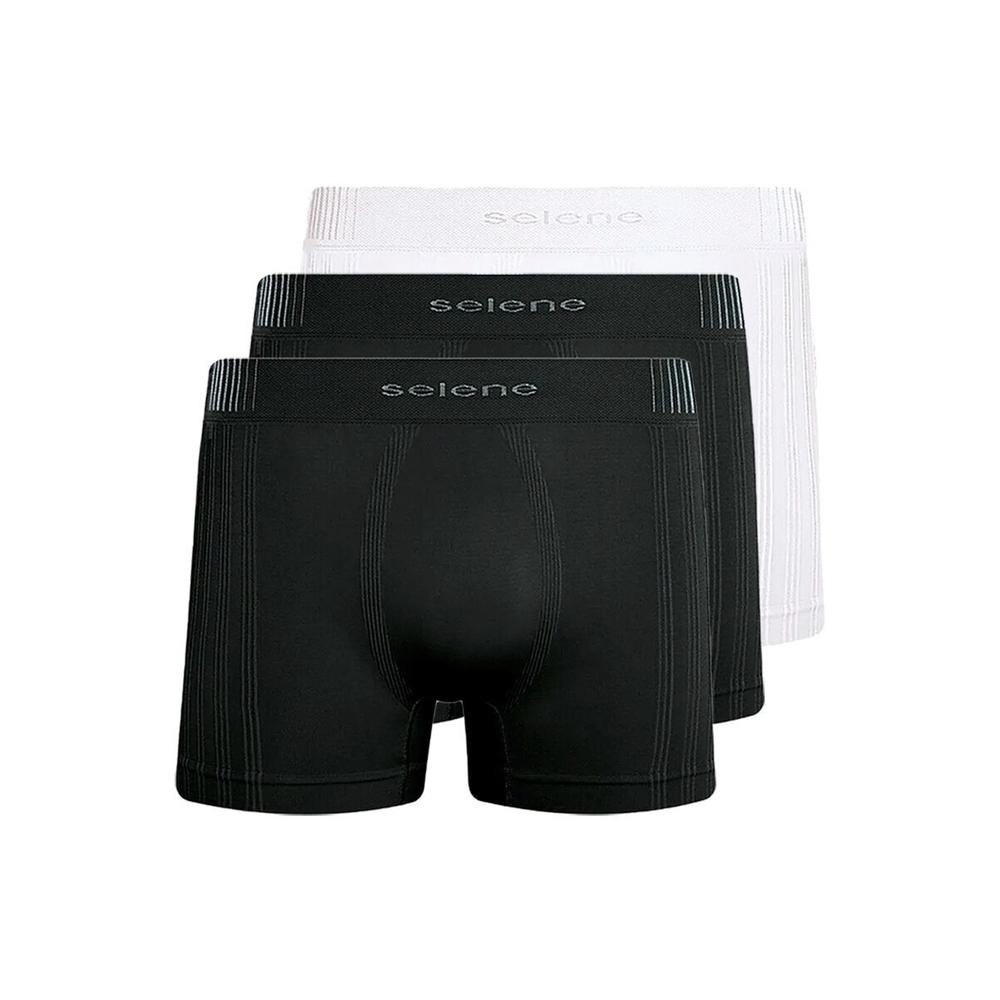 Kit com 3 Cuecas Boxer Selene 11070-002//440 Colorido