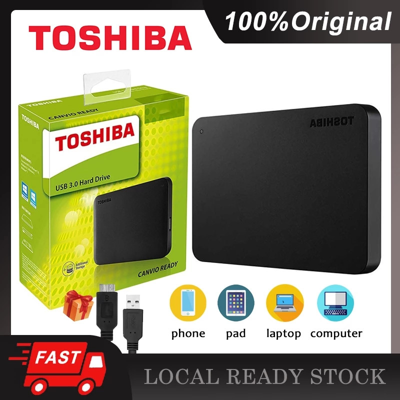 HD Externo Portátil Toshiba 2TB 4TB Disco Rígido Usb 3.0 Unidade De