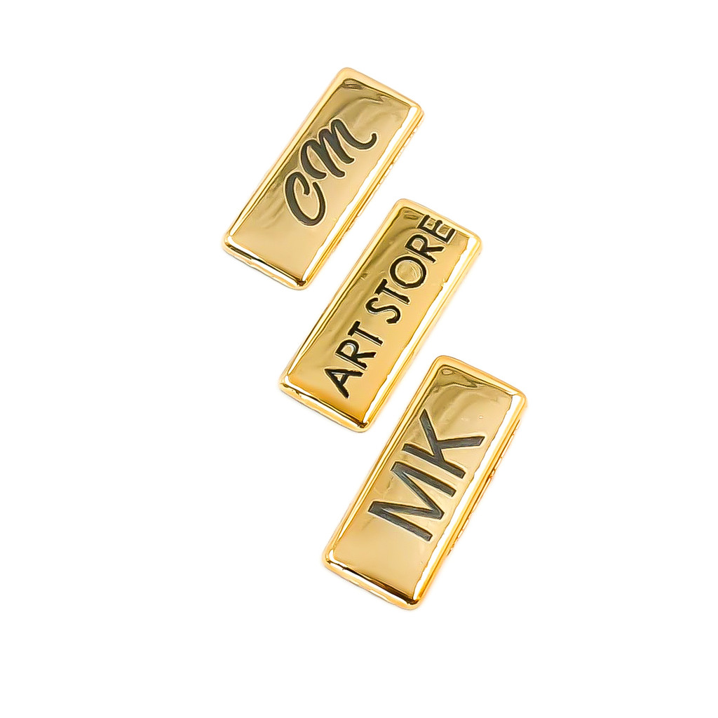 Etiqueta Metal Personalizada SEM GARRAS 2,8x1,1 cm 10 unid