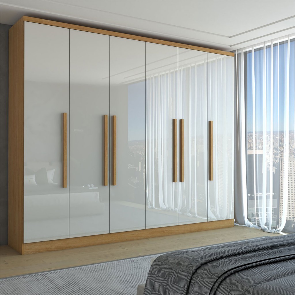 Guarda-Roupa Casal Velar 6 Portas 4 Gavetas em Oferta na Shopee