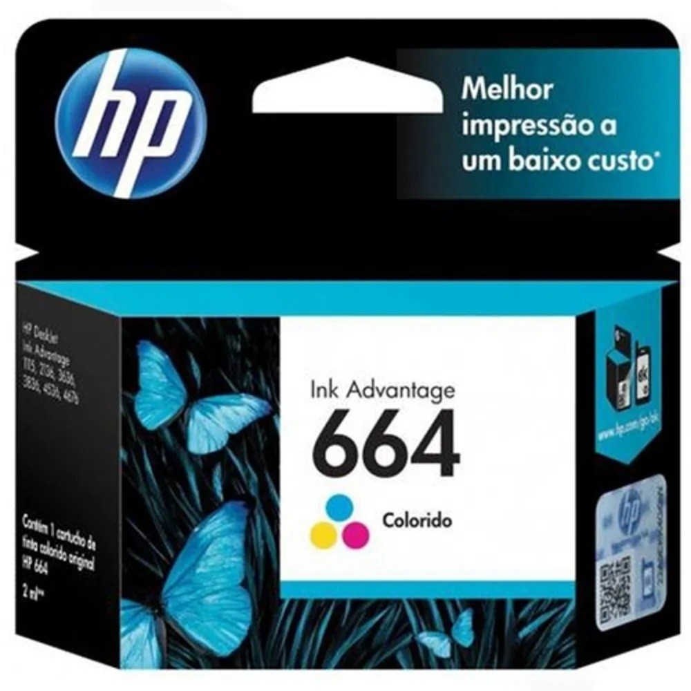 Cartucho De Tinta Hp Ink Advantage 664 Tricolor- F6v28ab