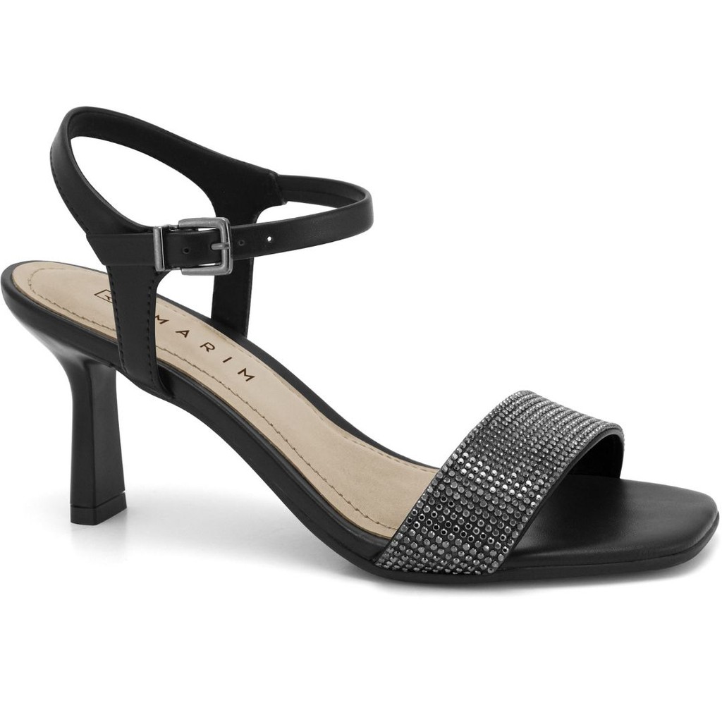 Sandália Feminina Preta Strass Festa Ramarim 2437253-1 em Oferta na Shopee
