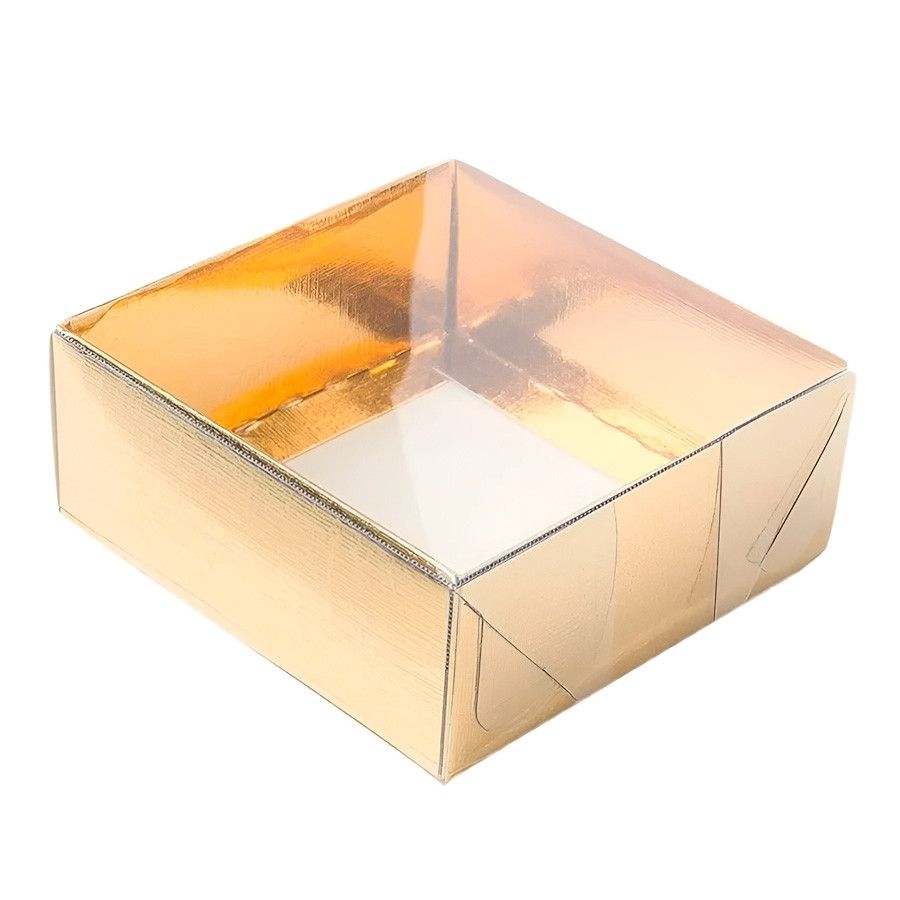 Caixa para Doces com Tampa Transparente Nº9 (6,5x3x6,5cm) Ouro - 10 unidades - Assk - Rizzo em Oferta na Shopee