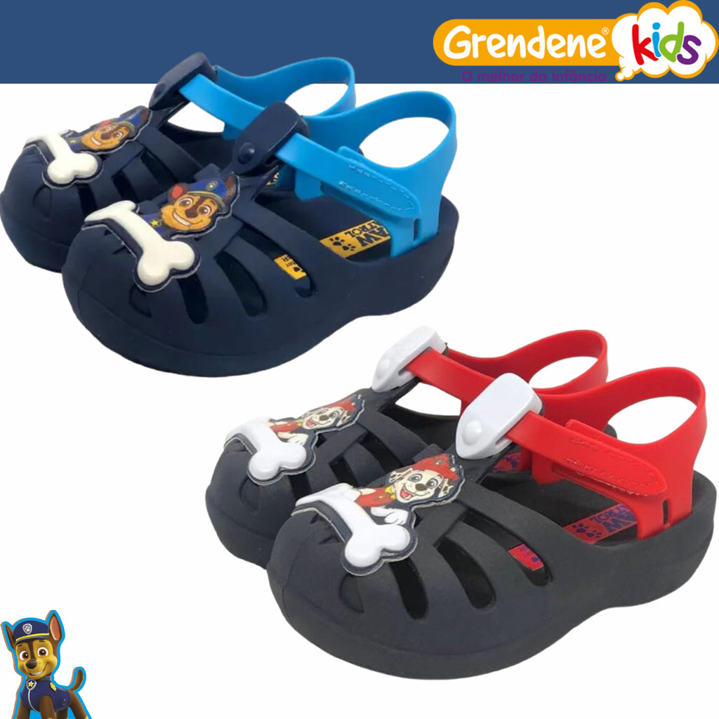 Sandália Infantil Masculina Grendene Kids Patrulha Canina Pequenos em Oferta na Shopee