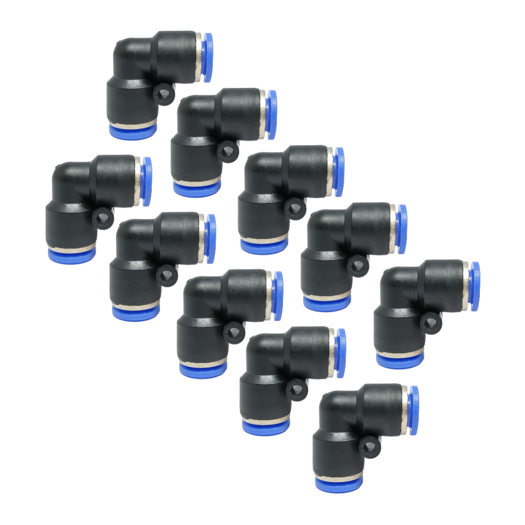 Conexão Engate Rápido Cotovelo União Instantânea 8mm Kit 10