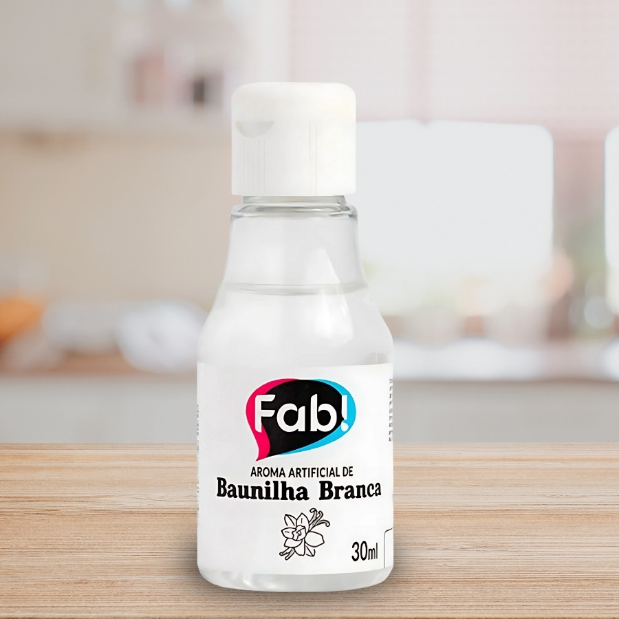 Aroma Artificial  Alimentício de Baunilha  Branca - 30ml - 1 unidade - Fab - Rizzo
