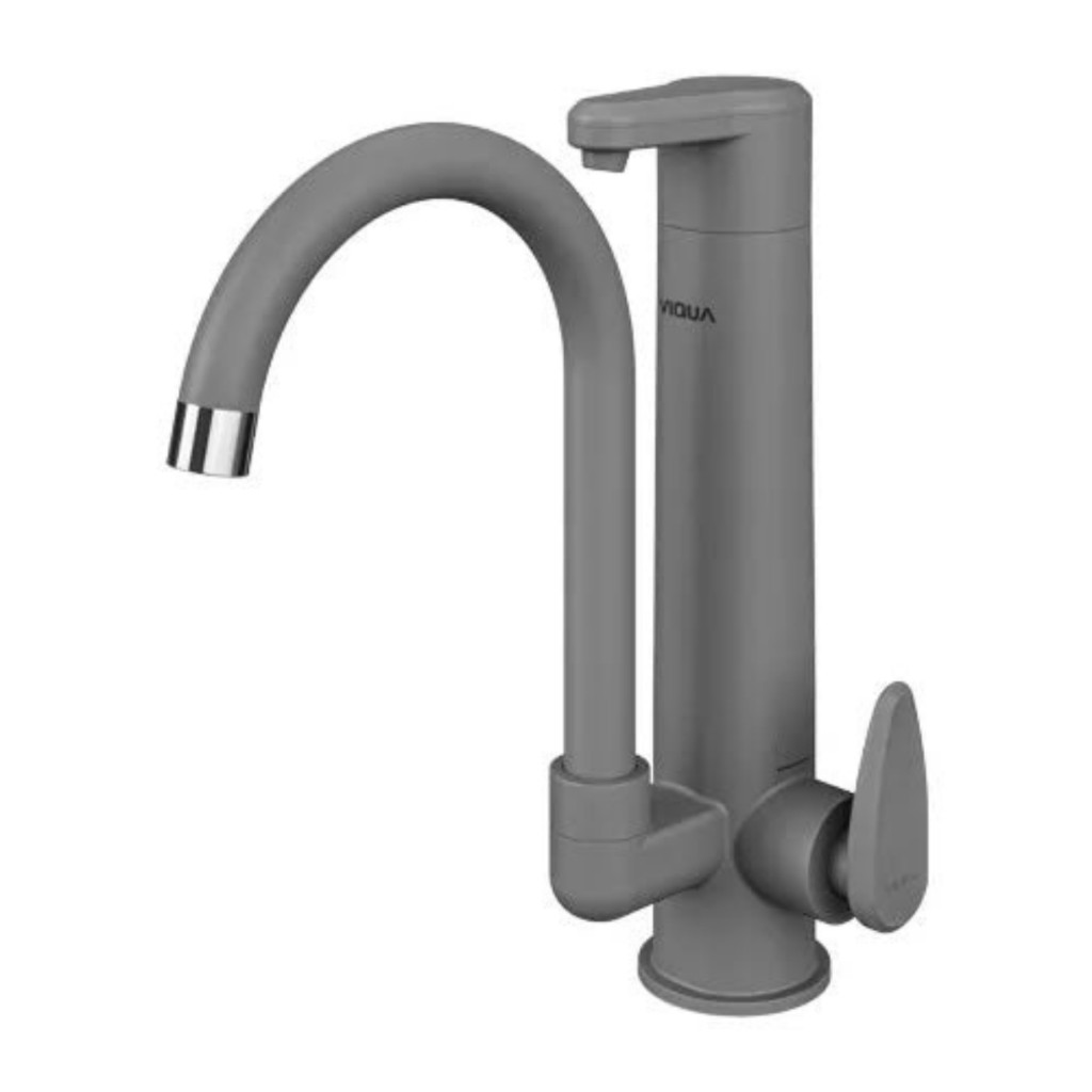 Torneira Mesa Bica Móvel Purificador Allure Vitalité Cinza Fosco - Viqua em Oferta na Shopee