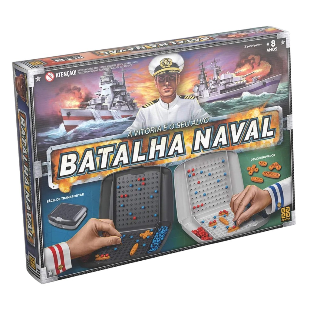 Brinquedo Infantil Jogo de Estratégia Batalha Naval Grow - 01853 - Mom & Baby