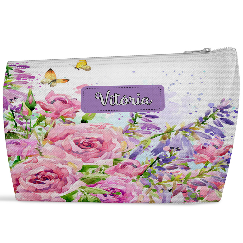 kit 5 necessaires personalizadas com nome brinde empresa top