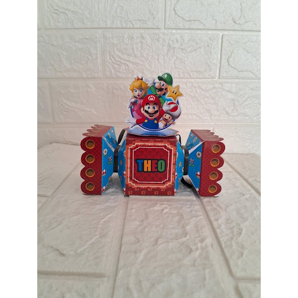 Kit 40 Lembrancinhas Personalizada Super Mario aniversário festa caixinhas