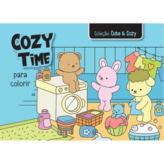 Livro para colorir | Cozy Time | Coleção Cute & Cozy | Azul em Oferta na Shopee