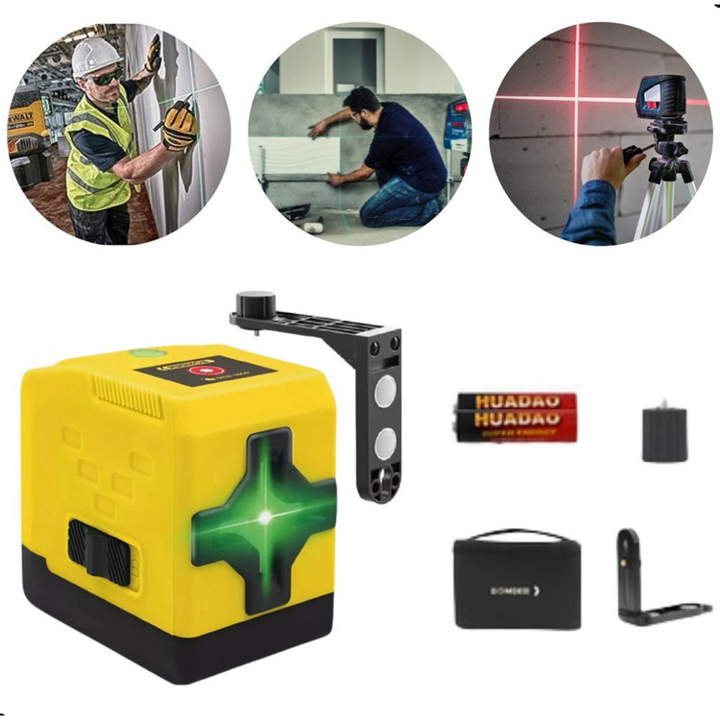 Nível A Laser Verde 2 Linhas 20m Profissional