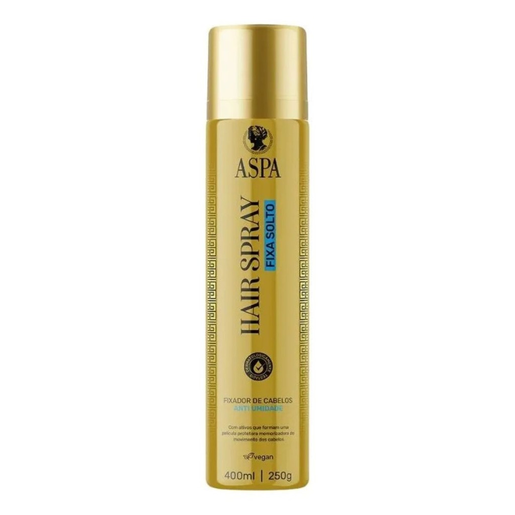 Hair Spray Fixador de Cabelos Solto Anti Umidade ASPA 400ml em Oferta na Shopee