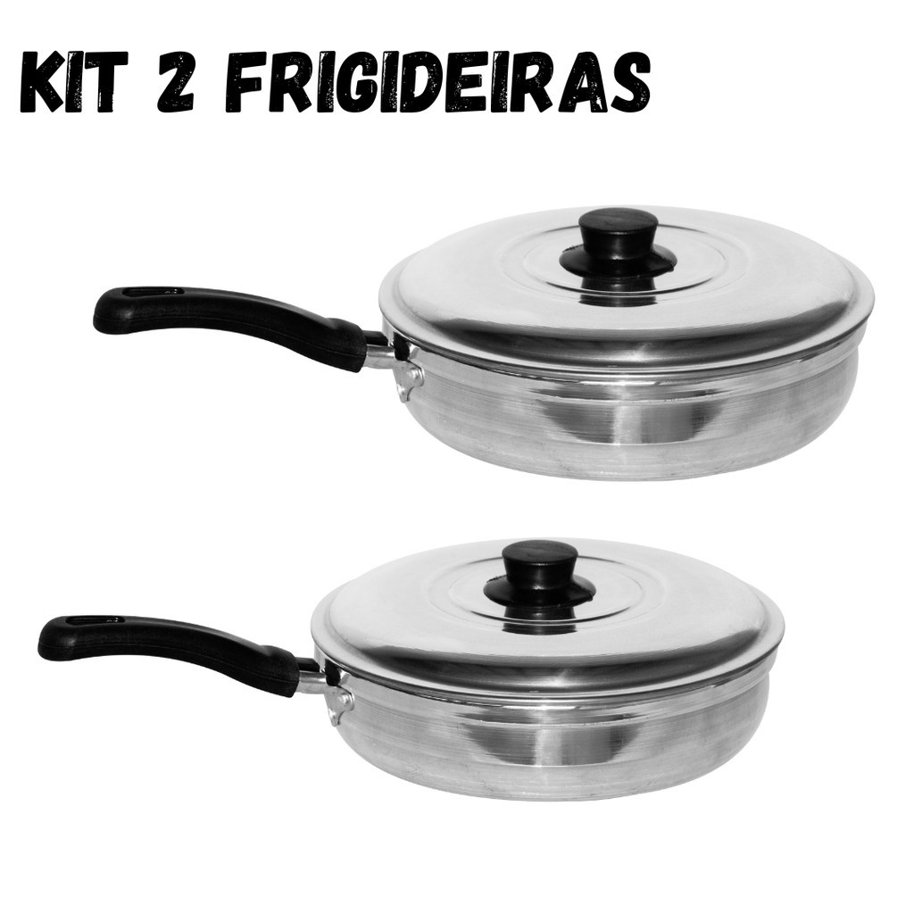 Kit De Frigideiras 2 Peças Polida Com Tampa N 18 e 16,