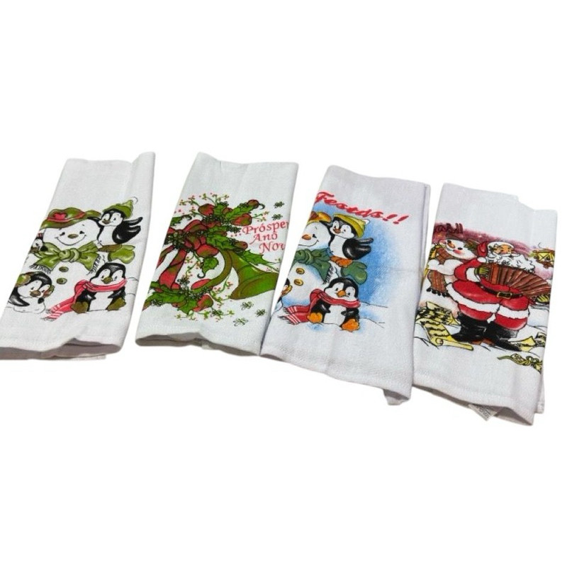 kit 10 panos de Panos de Prato Copa Cozinha Natalino ! Natal