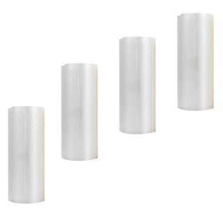 4 Rolo Saco 25cmX5m Embalagem Ranhuras Para Seladora A Vácuo em Oferta na Shopee