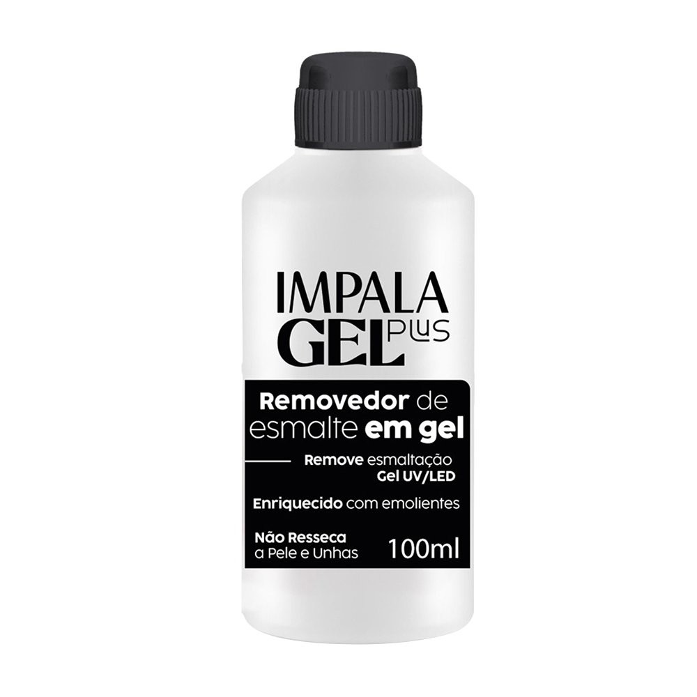 Removedor de Esmalte Impala Gel Plus 100ml - Embalagem com 12 Unidades em Oferta na Shopee