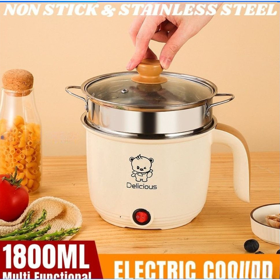 1.8L Panela De Arroz Elétrica Multi-Camadas/De Dupla Camada Dormitório Doméstico Funções