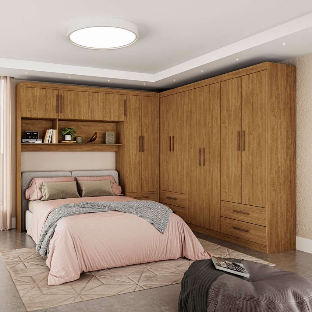 Guarda-Roupa Casal Modulado Hércules 11 Portas 6 Gavetas - Home & Living