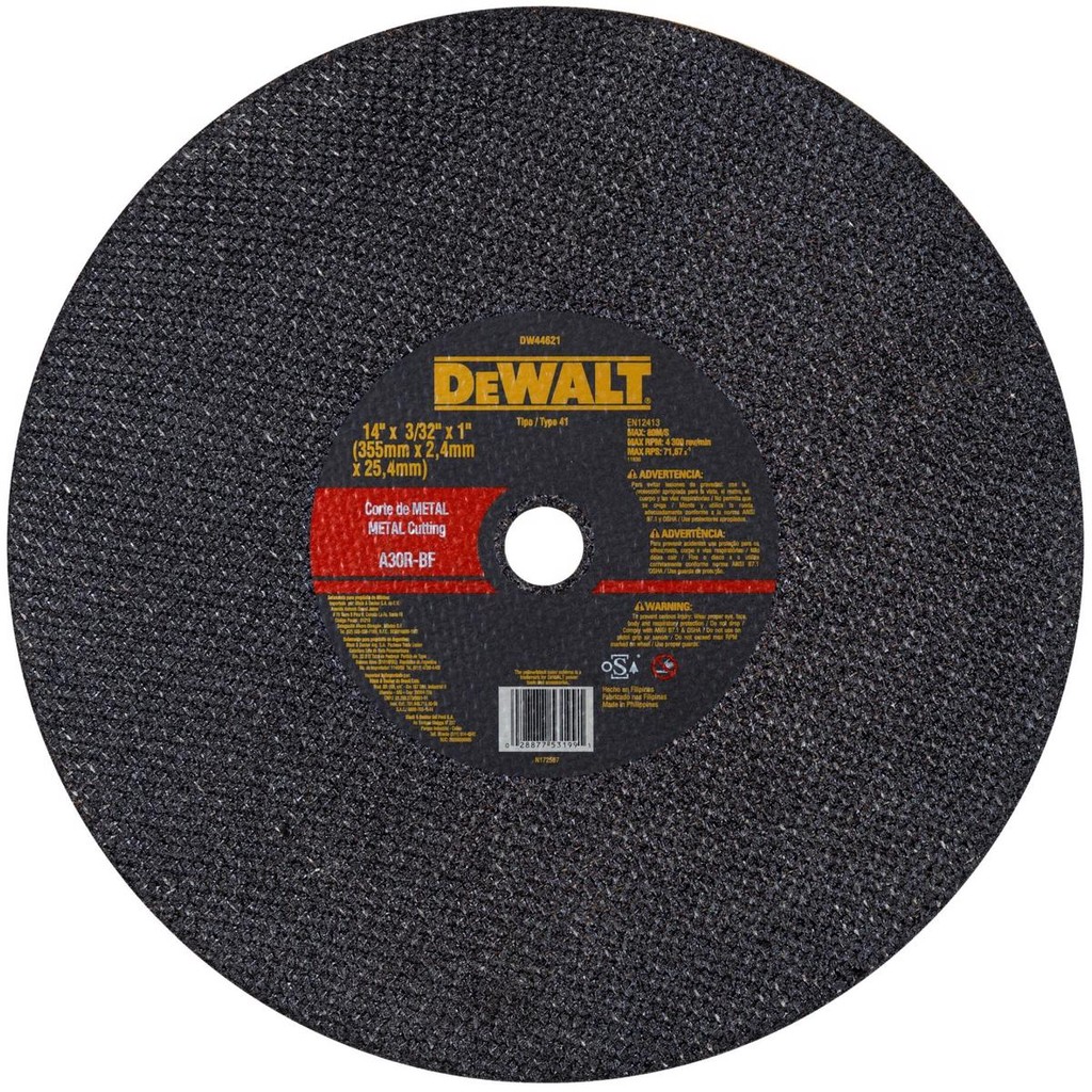 Disco De Corte Para Metal 14'' Tipo 41 Dw44621 Dewalt em Oferta na Shopee